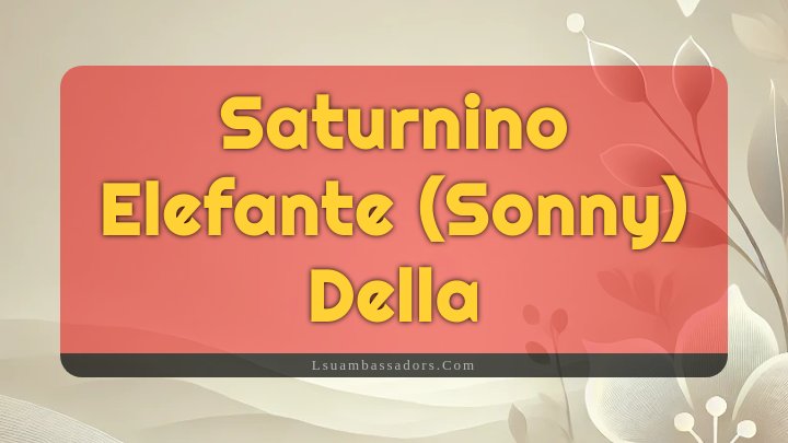 Obituary Reference Image of Saturnino Elefante (sonny) Della