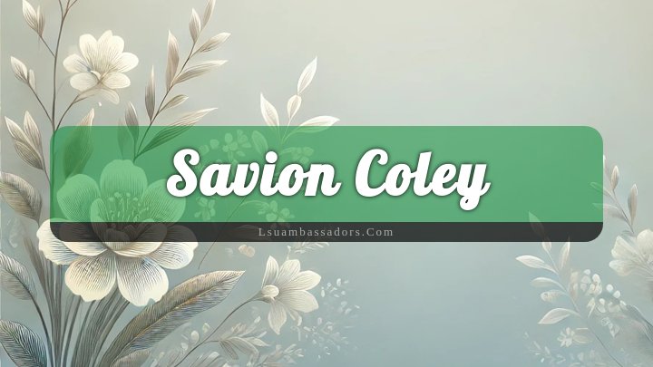 Obituary Reference Image of Savion Coley