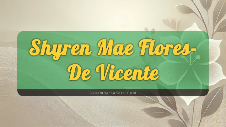 Obituary Reference Image of Shyren Mae Flores-de Vicente