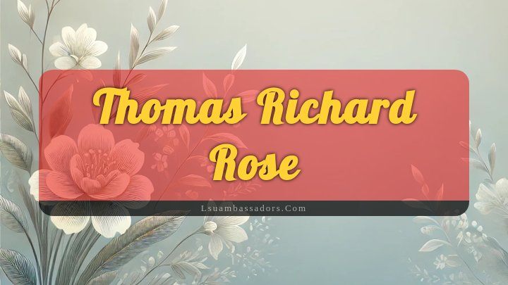 Obituary Reference Image of Thomas Richard Rose