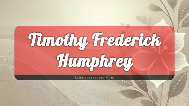 Obituary Reference Image of Timothy Frederick Humphrey