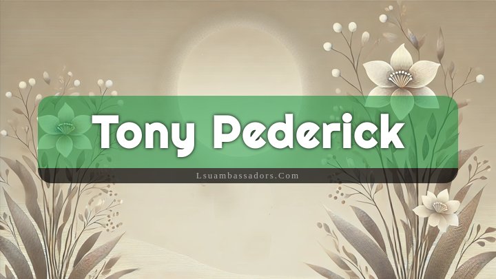 Obituary Reference Image of Tony Pederick