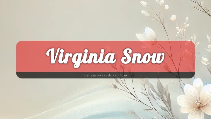 Obituary Reference Image of Virginia Snow