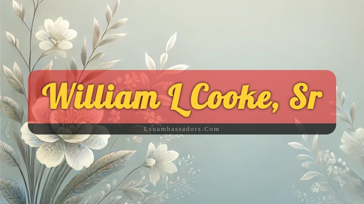 Obituary Reference Image of William L Cooke, Sr