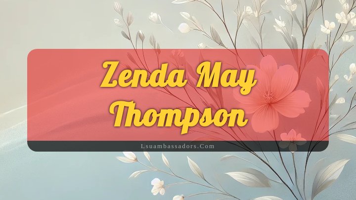 Obituary Reference Image of Zenda May Thompson